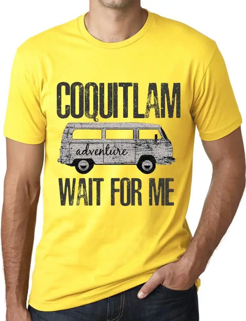 Herren Grafik T-Shirt Abenteuer warten auf mich in Coquitlam – Adventure Wait For Me In Coquitlam – Öko-Verantwortlich Vintage Jahrgang Kurzarm
