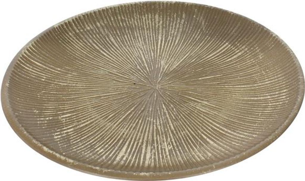 Dekoteller rund - gold - aus Holz - ø ca. 30 cm