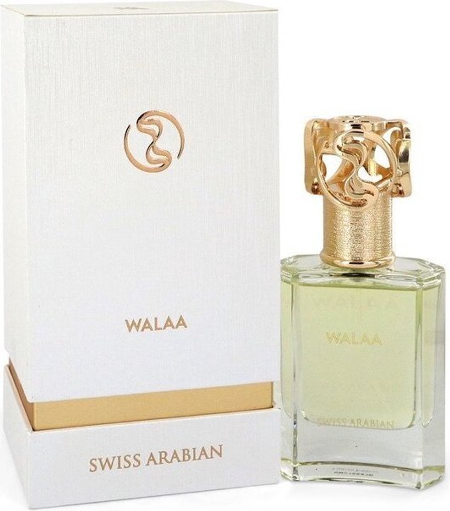A perfume bottle and its box are displayed on a white background.