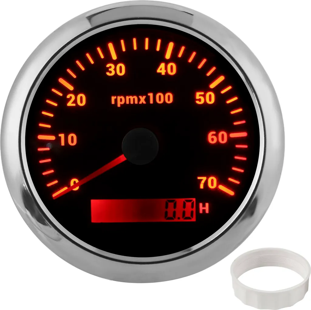 Tachymètre réglable 7000 RPM étanche IP67 pour voiture et bateau 85mm