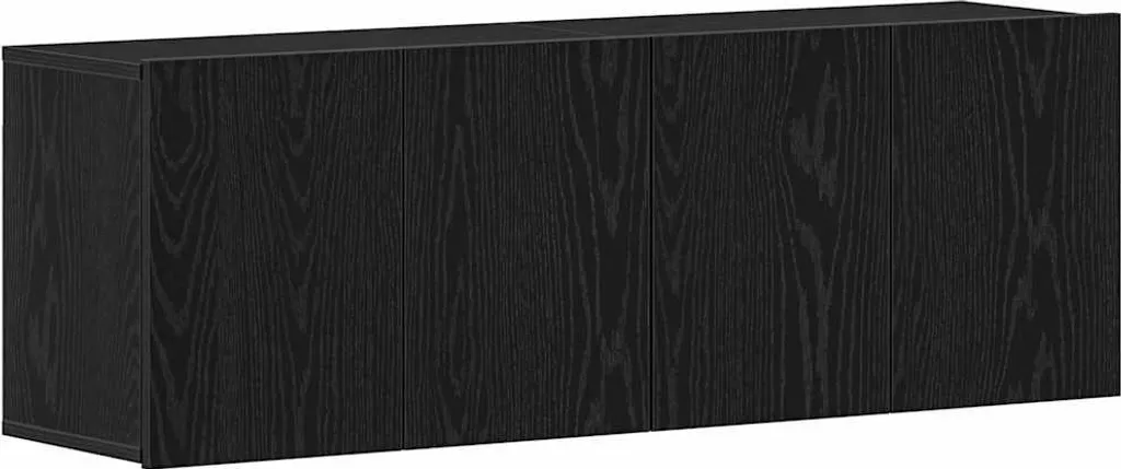 Mobili TV 2 Pezzi Rovere Nero 120x30x41 cm | Set Design Moderno