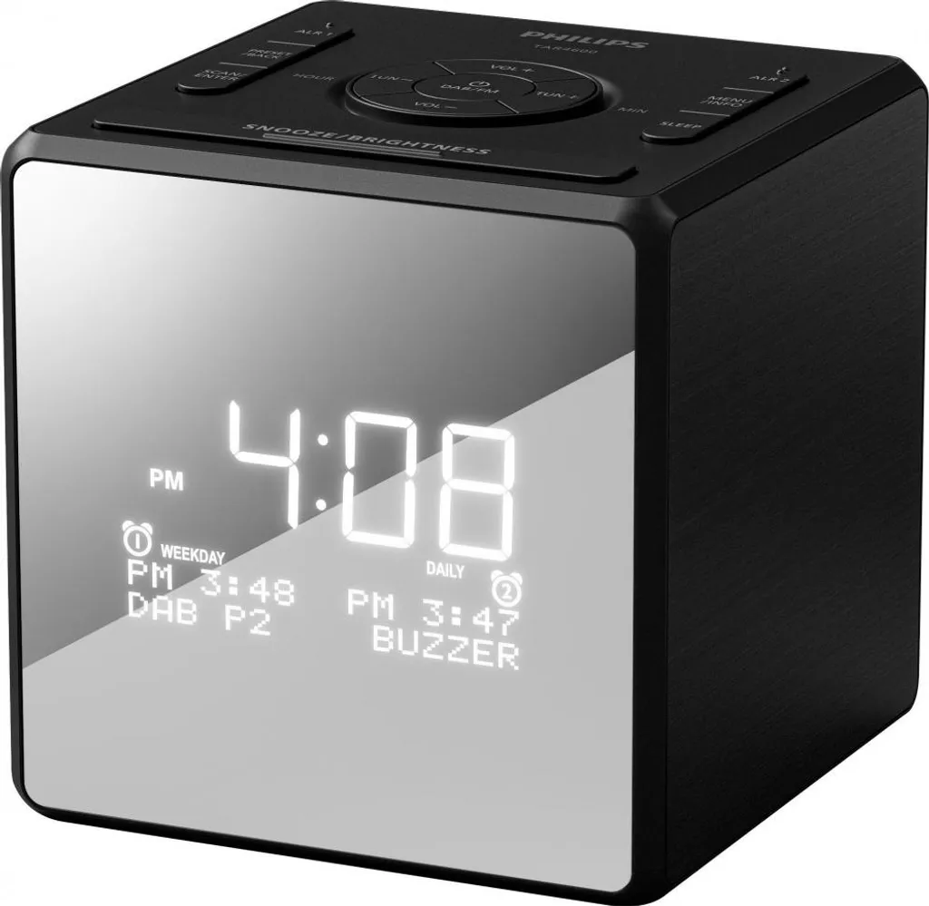 Philips TAR4600 Radio-réveil DAB/FM avec Port USB-C et Double Alarme
