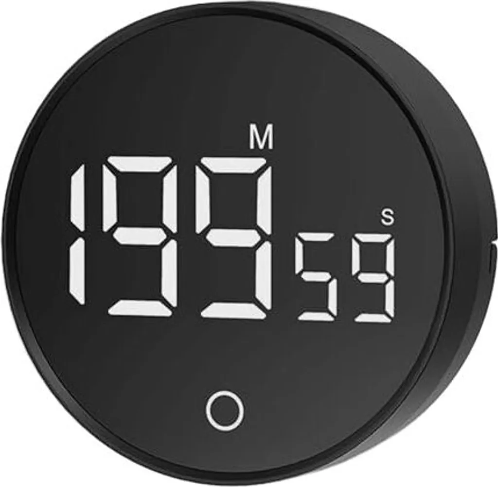Timer Digitale LED Nero - Cronometro Magnetico 199 min per Casa e Ufficio