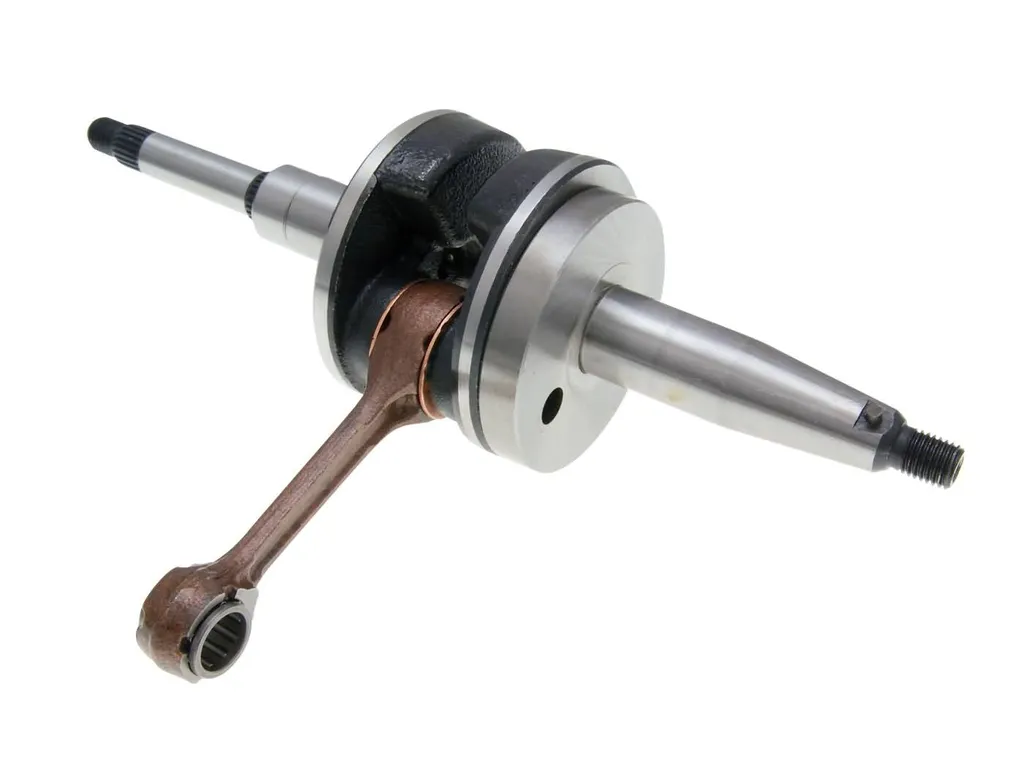 Vilebrequin moteur Peugeot couché pour réparation de l'allumage