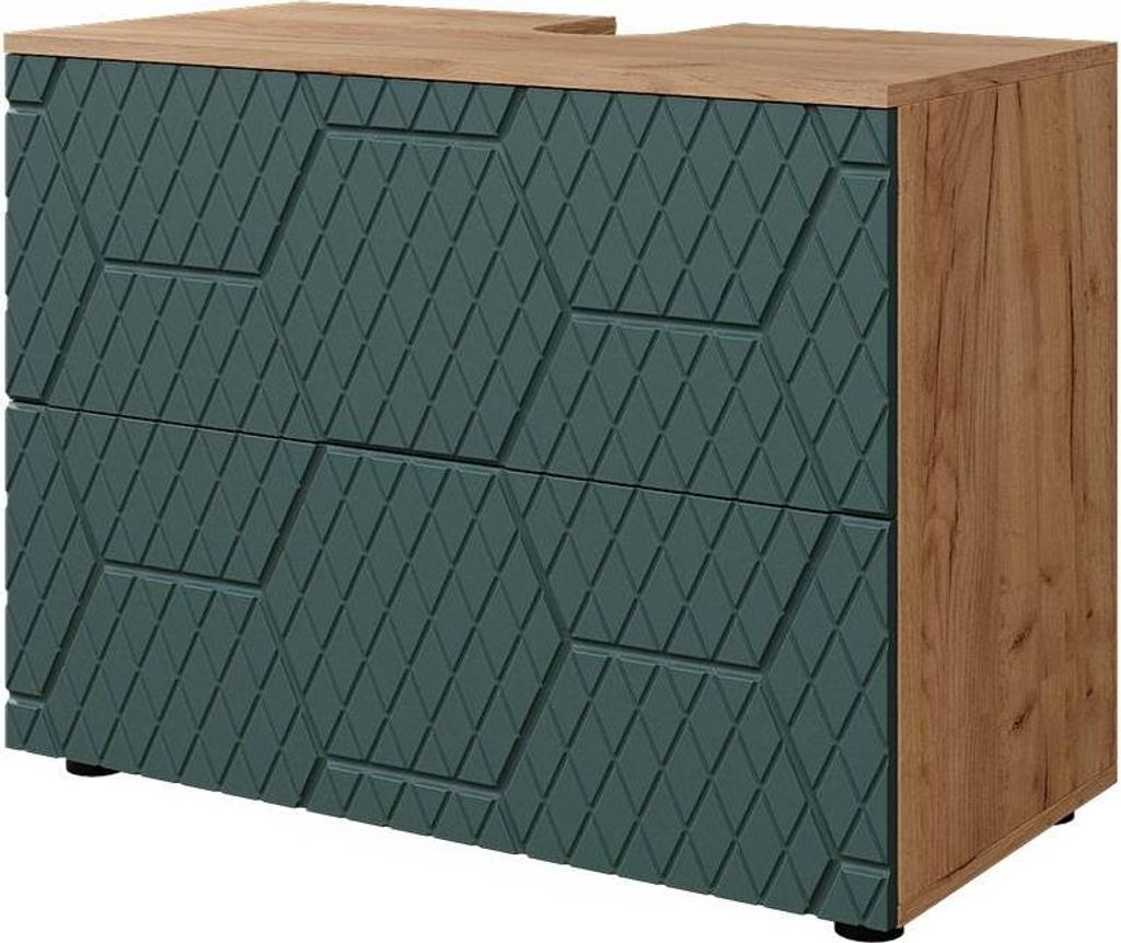 Meuble sous lavabo Vicco Irma Vert 80x58.6cm avec 2 Image du produit 