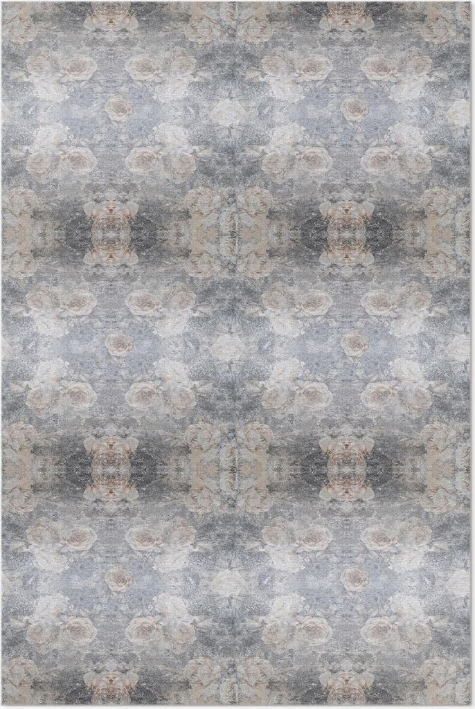 Abgenutztes Design, Ornamente im Vintage-Stil – Vinyl Fußmatte – 60x90 cm – Rutschfest, Pflegeleicht & Langlebig