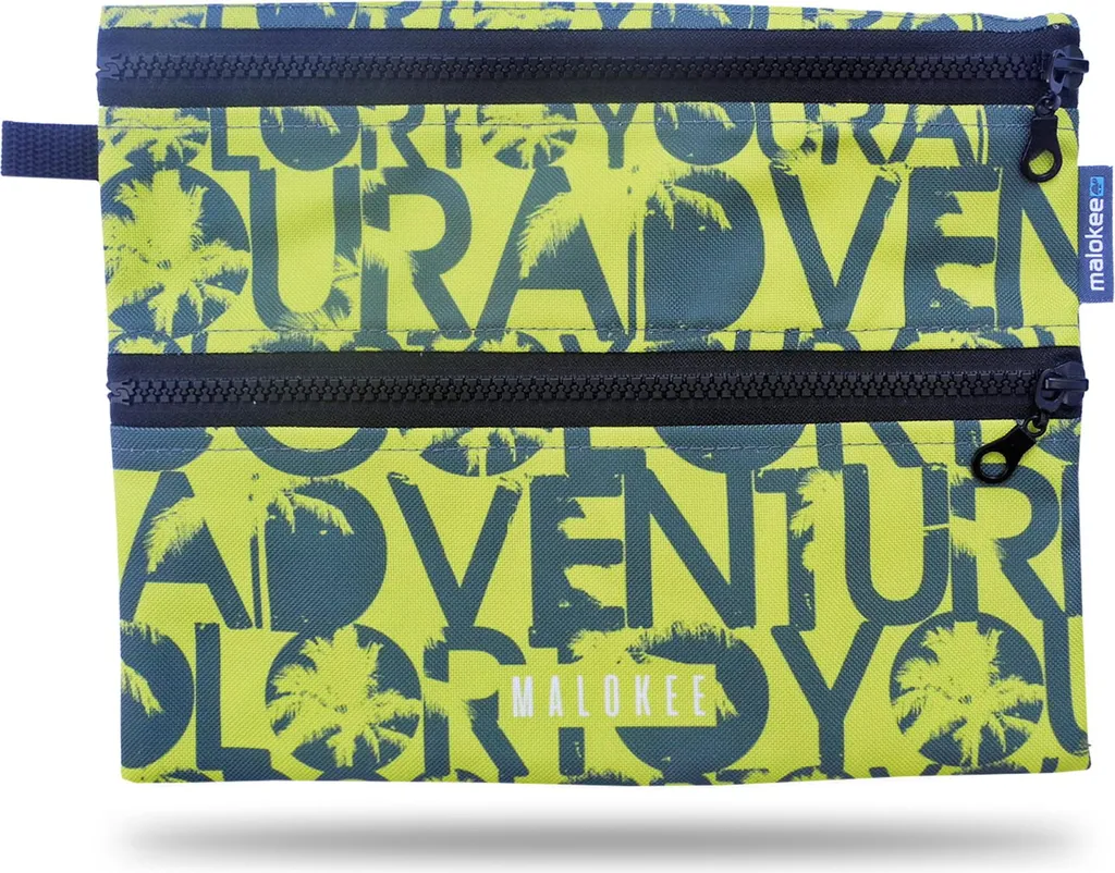 Trousse de voyage Zippak pour cosmétiques, double compartiment vert