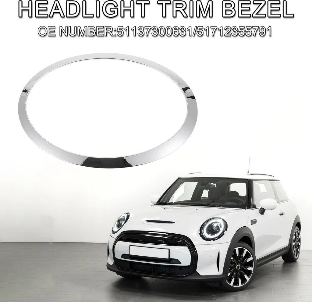 Cercle de Phare Argent pour Mini Cooper 2014-2024 ABS Durable 1 Pièce - 3