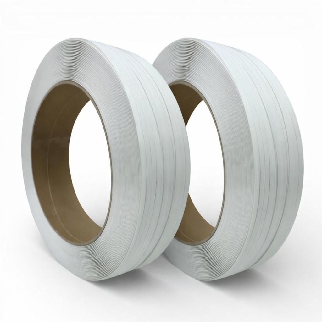 2er Set Umreifungsband 12 x 0,8 mm 160 kg (1600 N) Reißfestigkeit Kunststoffband 2300 m Rolle 406 mm Kern PP Verpackungsband für Paletten & Kartons
