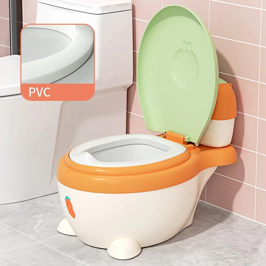 Toilette éducative portable pour enfant - Pot avec assise rembourrée PU
