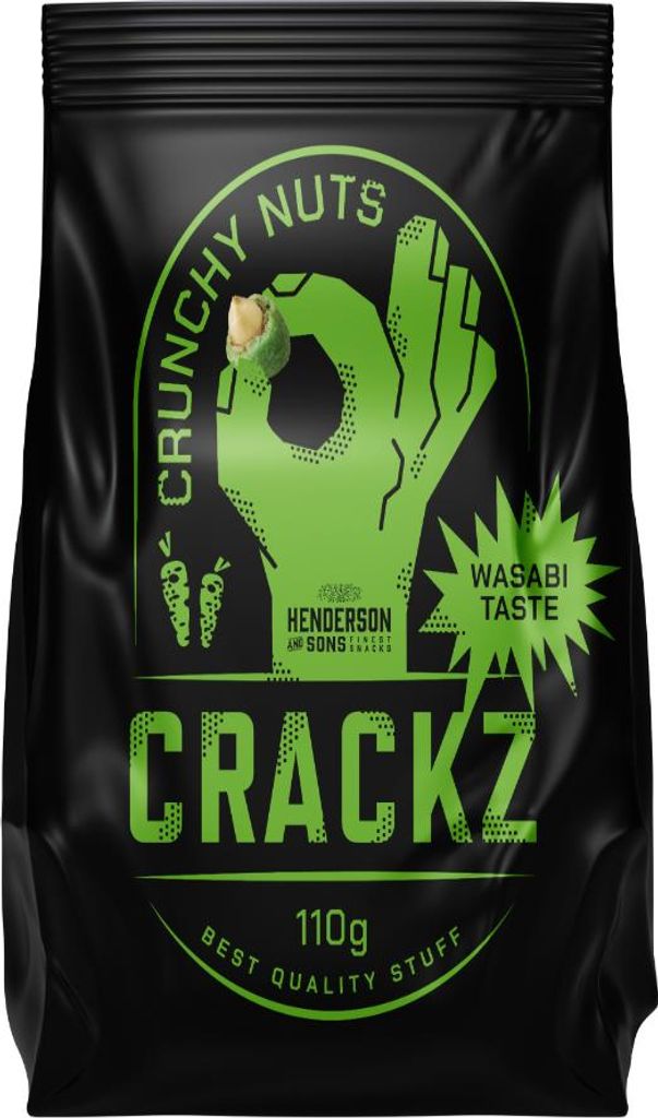 CRACKZ Crunchy Nuts Wasabi mit einer intensiver Wasabi Produktbild 