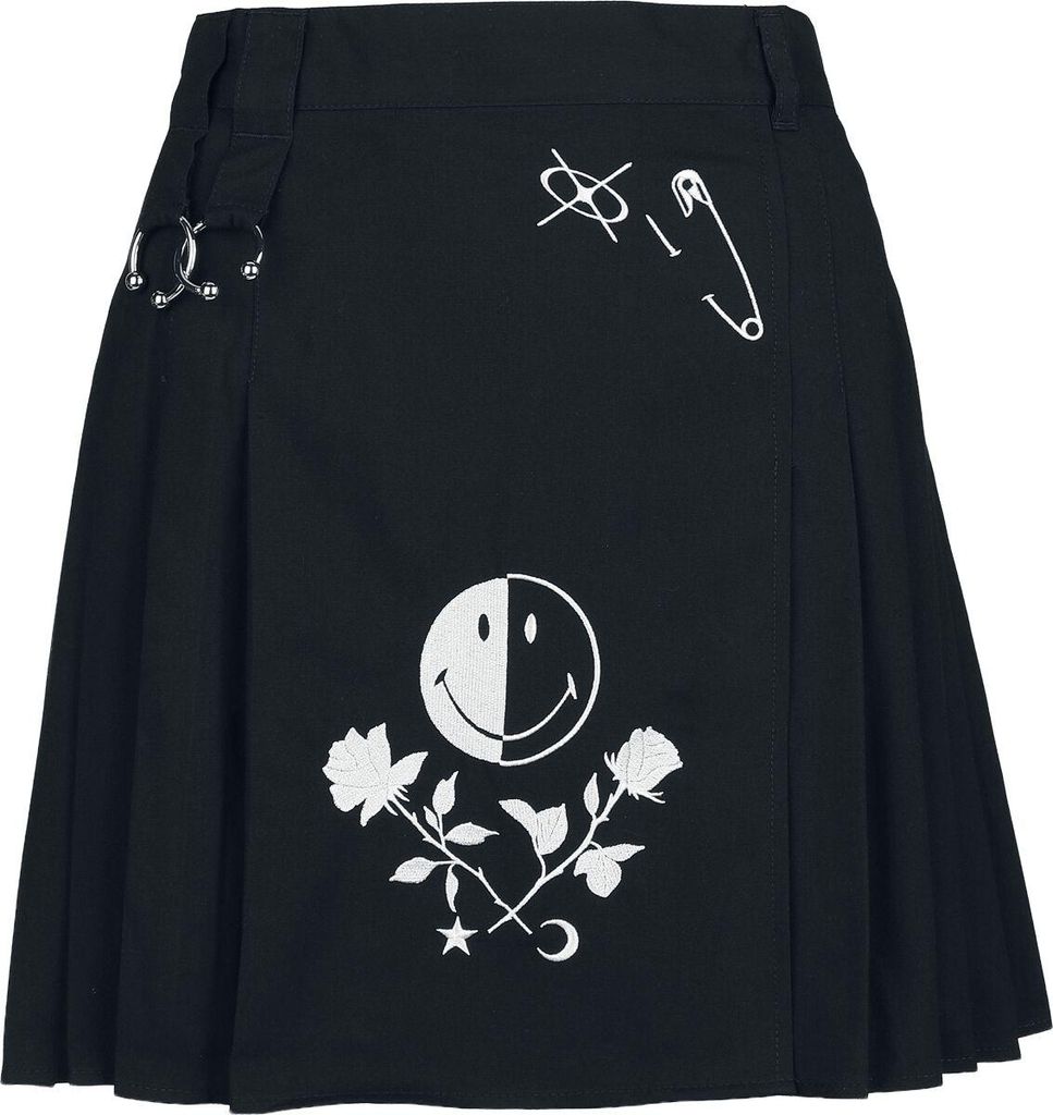 Hell Bunny Kurzer Rock Damen Jayden Skirt schwarz 3XL