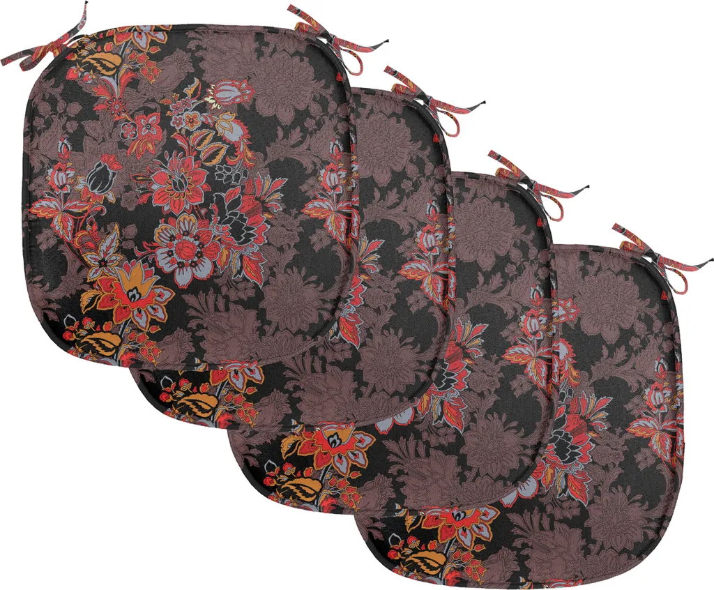 Protection de chaise imperméable contre les taches motifs fleurs lot de 4