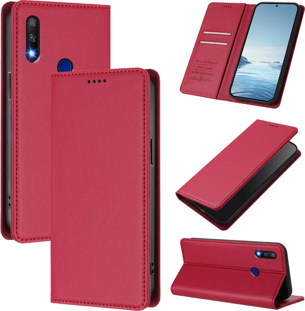 Custodia Flip Huawei Y9 Prime 2019 / P Smart Z Rosso - Vera Protezione - 2