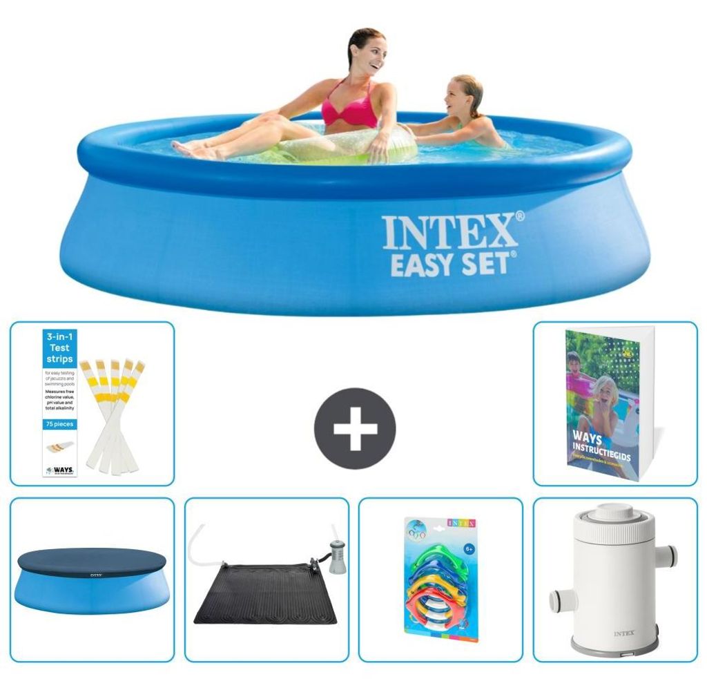 Easy Set Pool Rund - 244x61 cm - 7-teilig S118