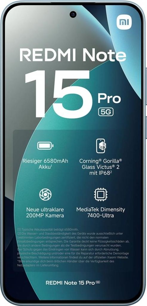 Xiaomi Redmi Note 15 Pro 5G 256GB glacier blue Produktbild 