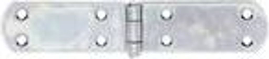 Alberts 845605 Kistenband, mit vernietetem Stift, galvanisch verzinkt, dickschichtpassiviert, 135 x 35 mm, 20er Set