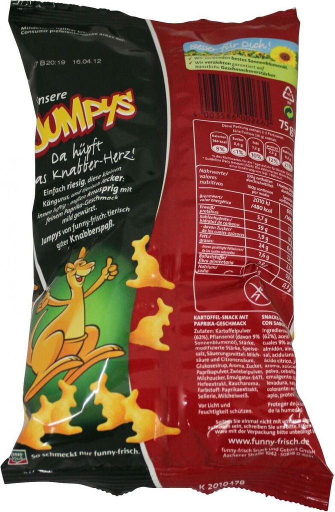funny-frisch Jumpys Paprika 75g Zdjęcie produktu 5
