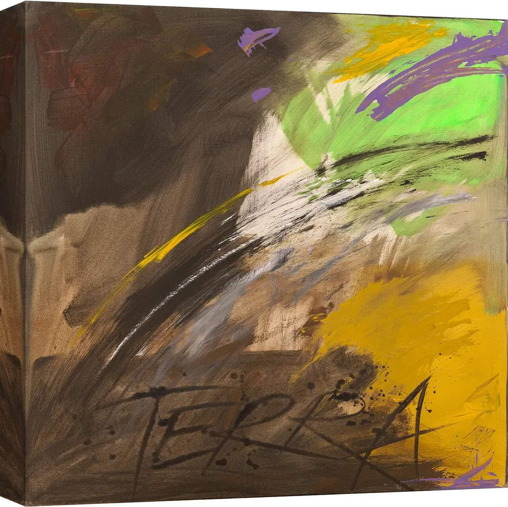 Murale astratto su tela - H. Romero - Terra - 50X50 cm