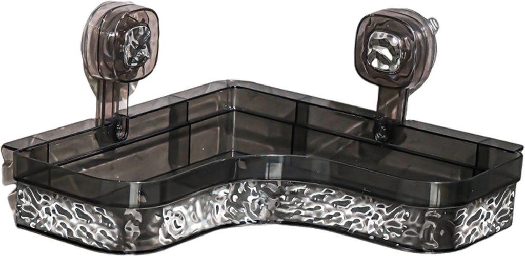 Durchsichtiges Wandregal ohne Bohren mit Saugnapf, dreieckige Fächer, starke Tragkraft, einfach zu installierendes Eckregal für Badezimmer