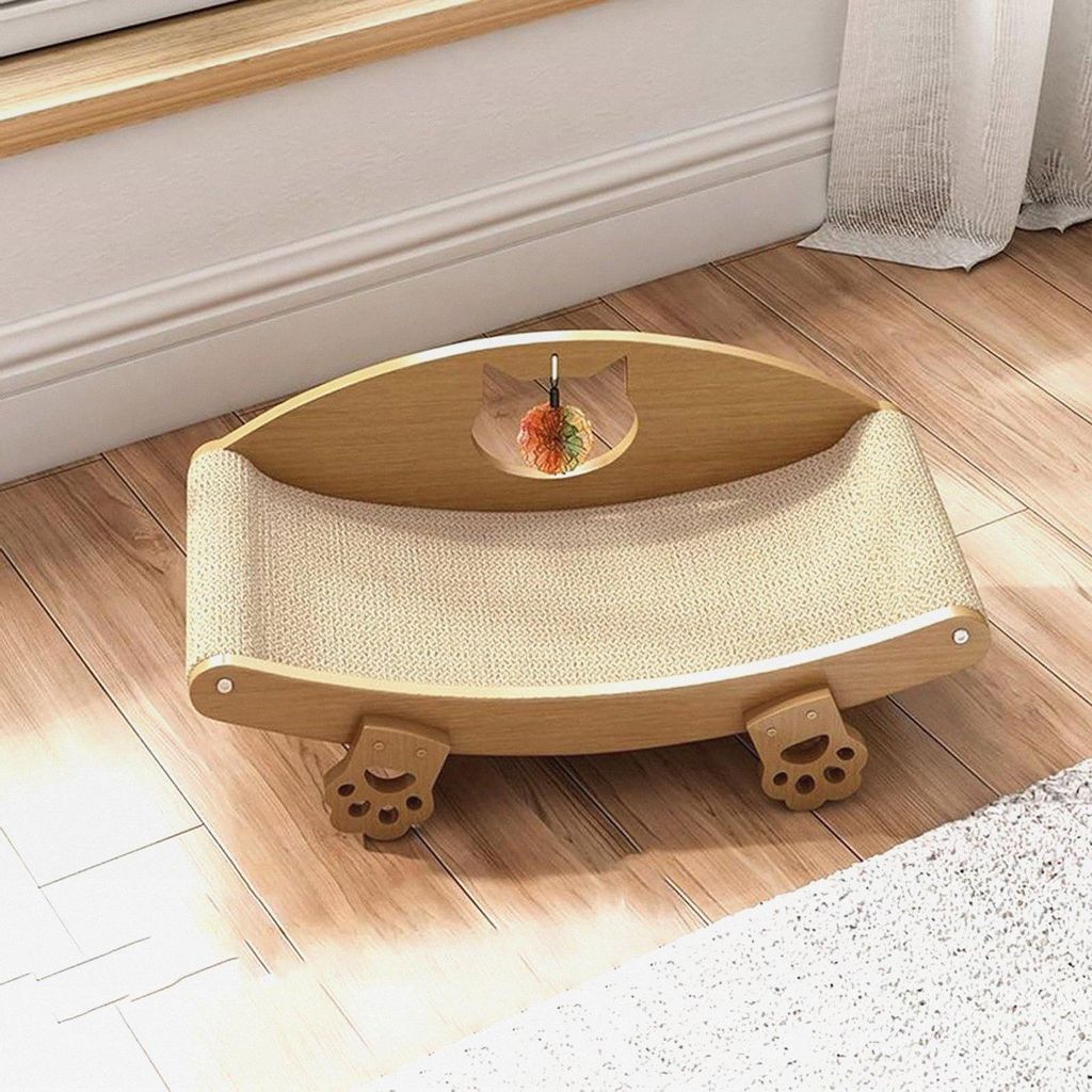 Kratzbrett für Katzen | erhöhter mit integriertem Katzenbett | Möbelschutz für Sofa Stuhl Teppich Boden für kleine Hunde und Kätzchen mit Spi...