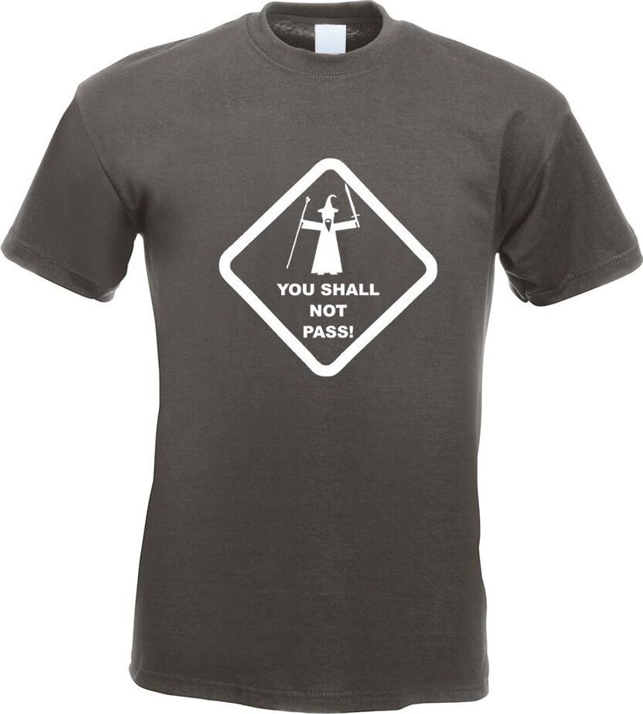 Kiwistar - T-Shirt - Graphit - You Shall not Pass! Motiv Bedruckt Funshirt Design Print - mit Motiv Bedruckt - Funshirt Design - Sport - Freizeit -...
