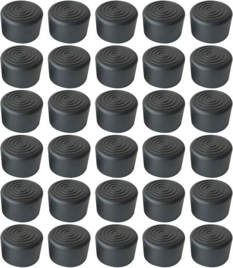 Packung mit 100 Gummifüßen für Möbel – Runde Form – Schützt Stuhl- und Sofaböden – Rutschfest – 25 mm