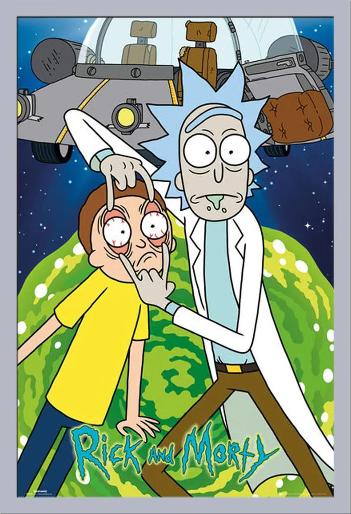 Regalo Originale Rick & Morty: Poster con Cornice Shinsuke e Acrilico