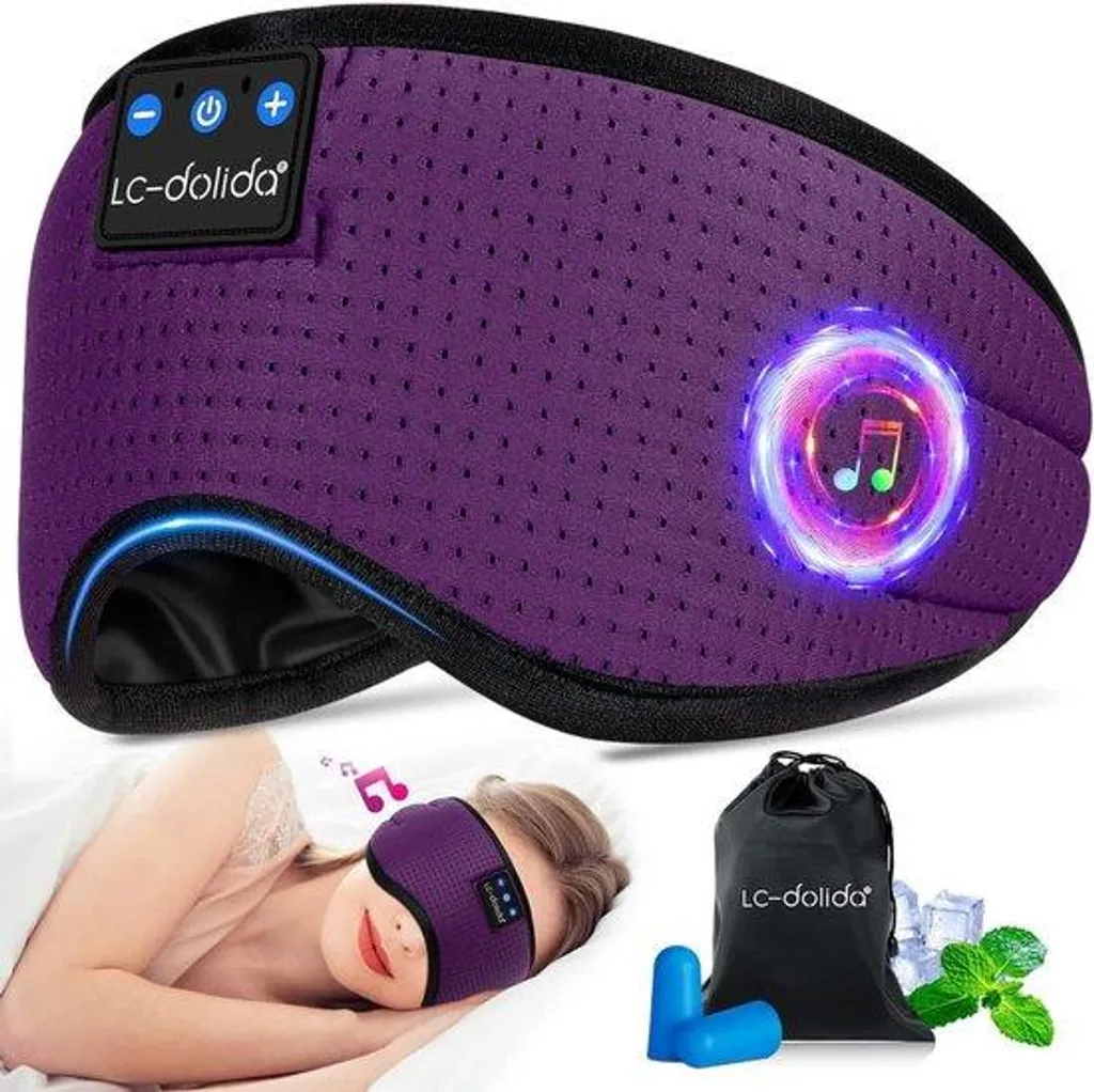 Masque de sommeil Bluetooth pour voyager et dormir en totale obscurité