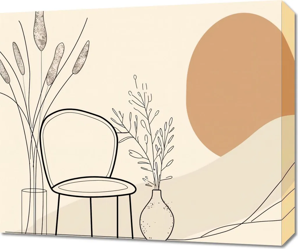 Decorazione Parete Moderna 60x50 cm | Quadro Angolo di tranquillità Online