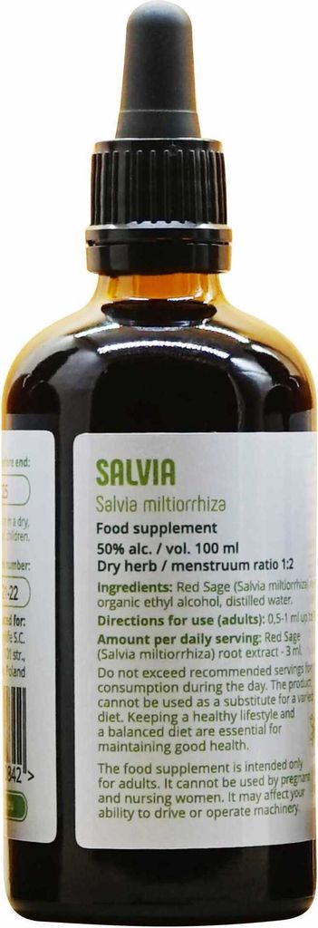 Rotwurzel-Salbei (Salvia), tinktur 1:2 (100ml)