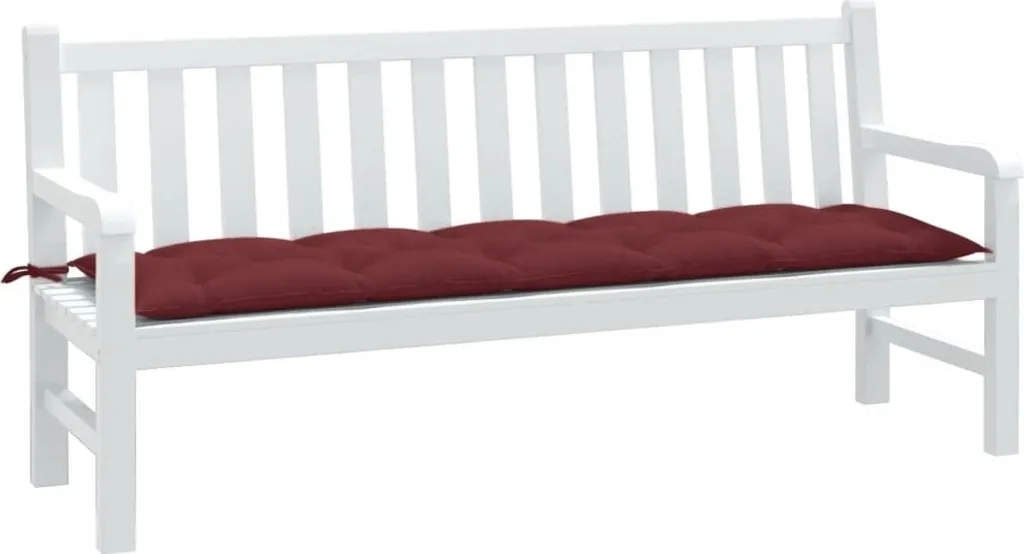 Offerta Cuscino Panca Giardino 180x50x7 cm Rosso Vino - Design 7158988