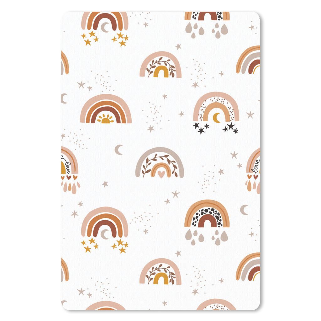 MuchoWow Mauspad Mousepad Muster - Regenbogen - Dekoration 18x27 cm - Mousepads - Maus Mat - Pad - Mausunterlage