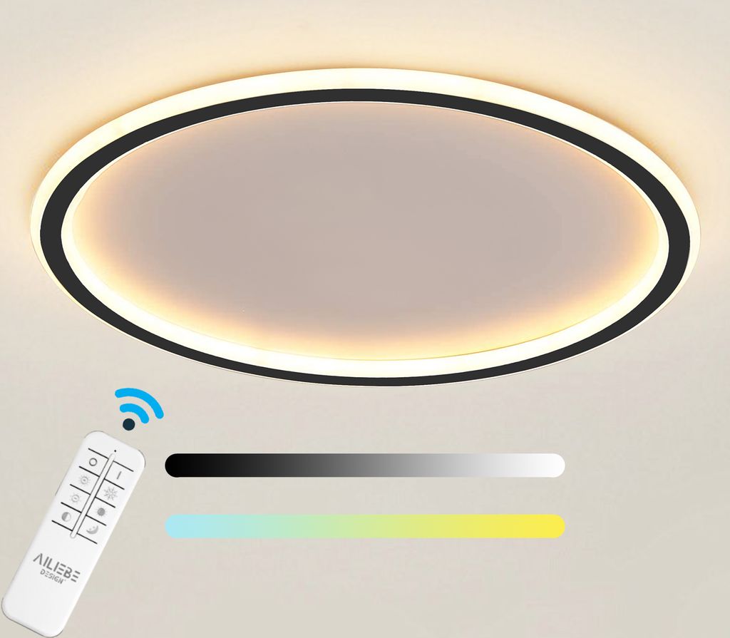 Ailiebe Design LED Deckenleuchte, Dimmbar mit Produktbild 