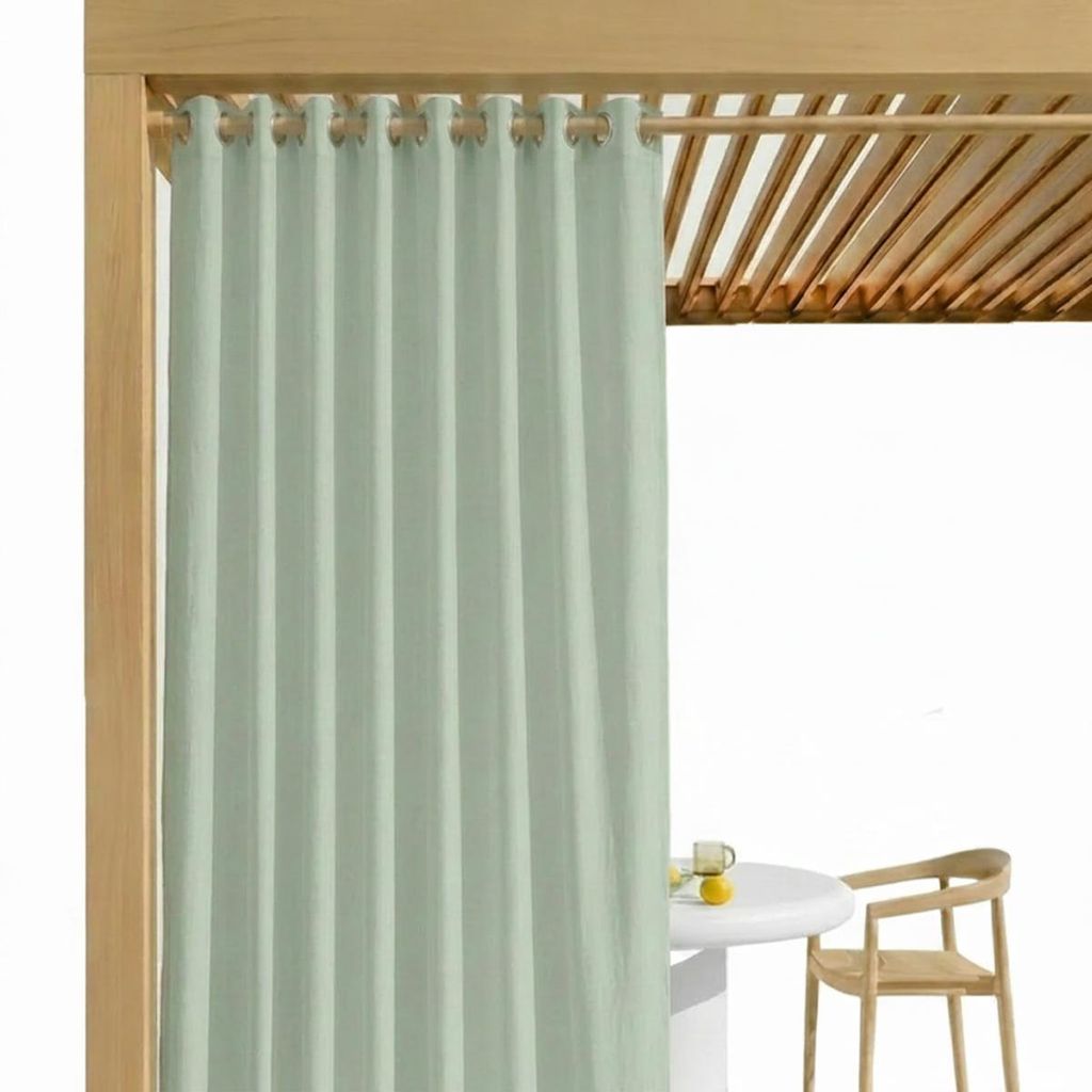 Terrassenvorhang GAIA 140x250 Salbei grün auf Jalousien Produktbild 