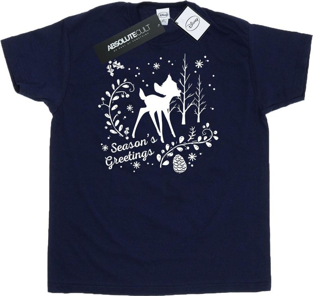 Disney - "Christmas Greetings" T-Shirt für Herren BI18295 (XL) (Marineblau)