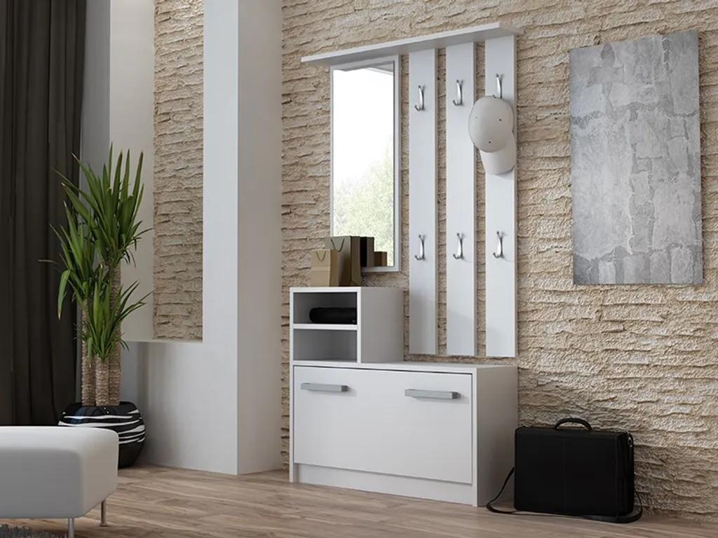 Parete PRIIT Bianca per Ingresso: Design Urban Chic a Prezzo Smart - 7