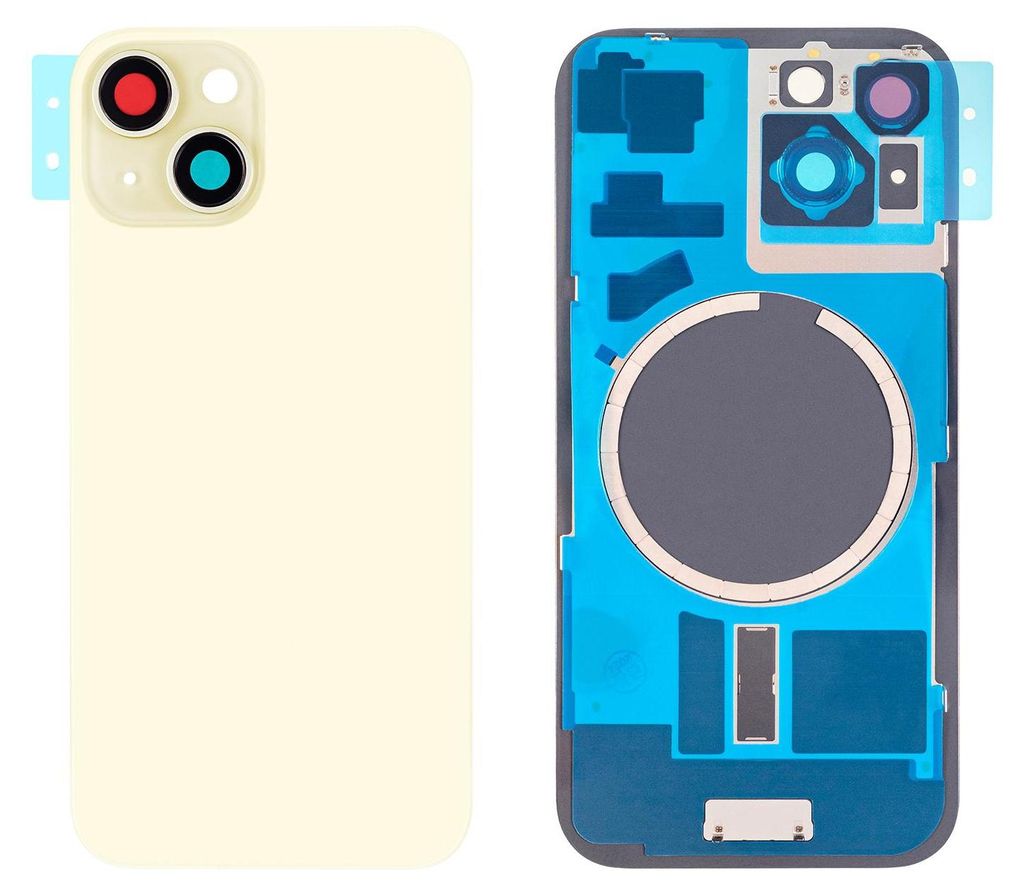 Backcover für Apple iPhone 15 als Ersatzteil, Gelb, passgenau