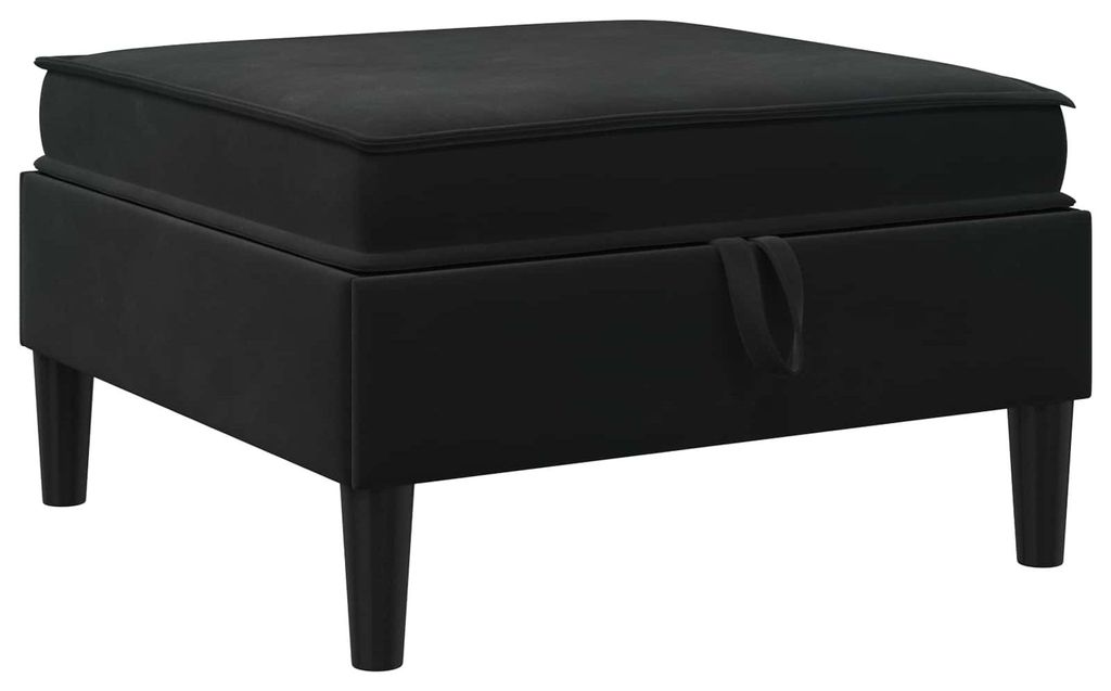 vidaXL Sofa-Hocker mit Stauraum Schwarz Samt