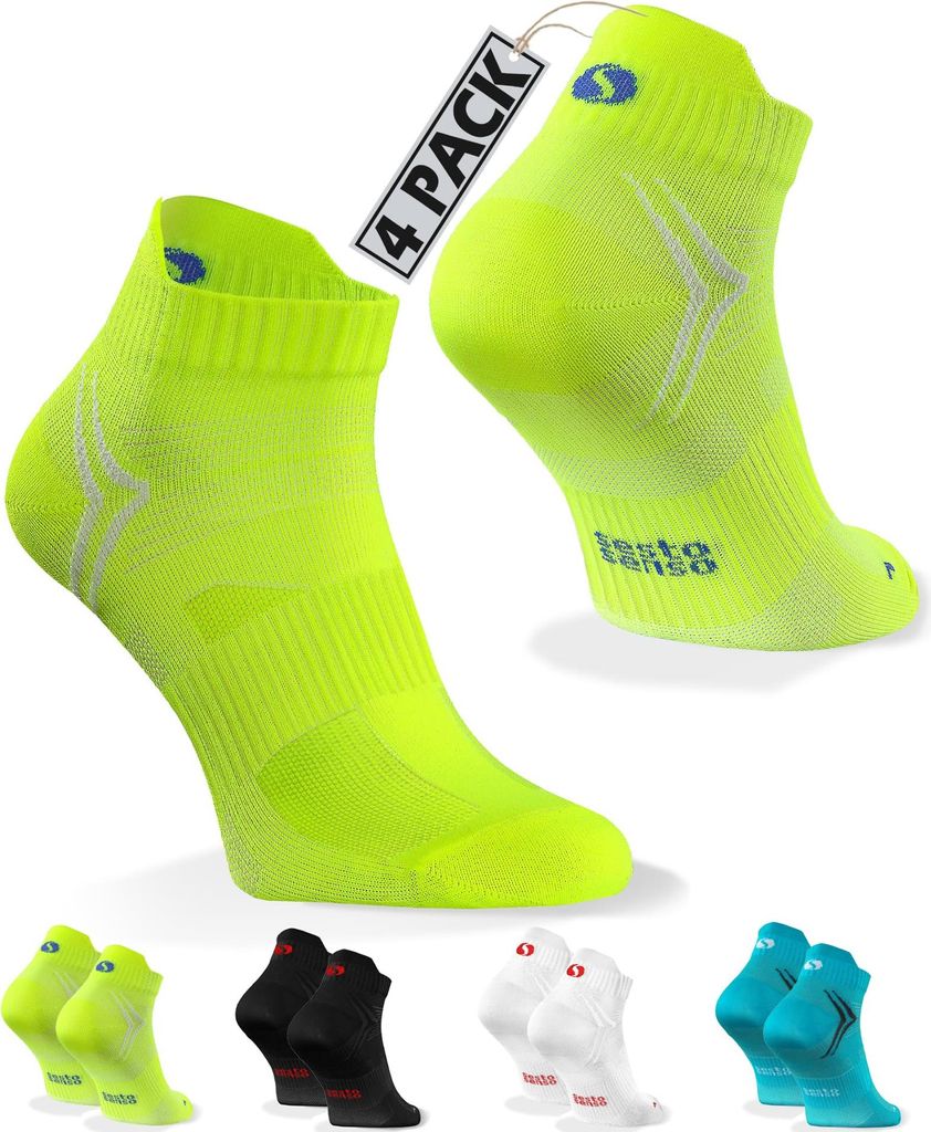 Sesto Senso Sportsocken Quarter Unisex Zum Laufen Farbmix Größe 39-42 - 4er-Pack