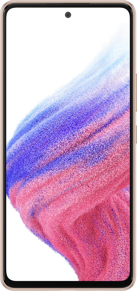 A smartphone is displayed against a white background.