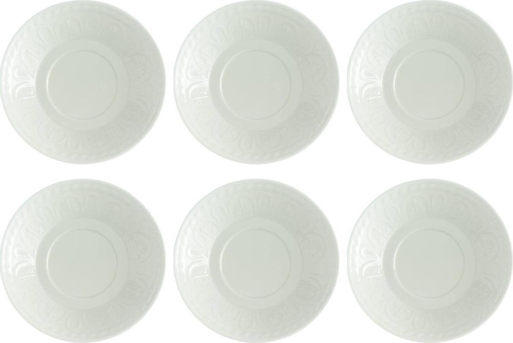 Villeroy & Boch CELLINI Mokka- u Espressountertasse 12cm 6er Set weiß Porzellan