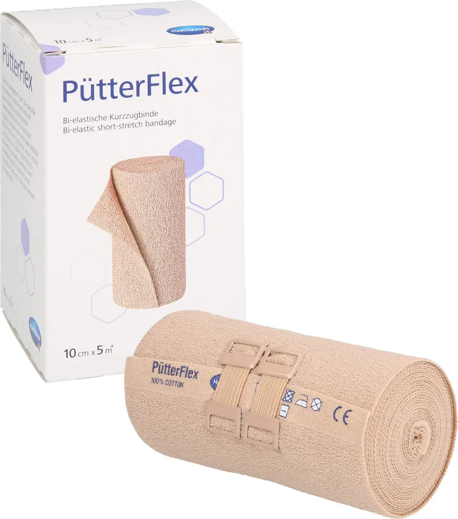 Hartmann Pütterflex 10cmx5m Benda Bi-elastica Compressione Forte - 8