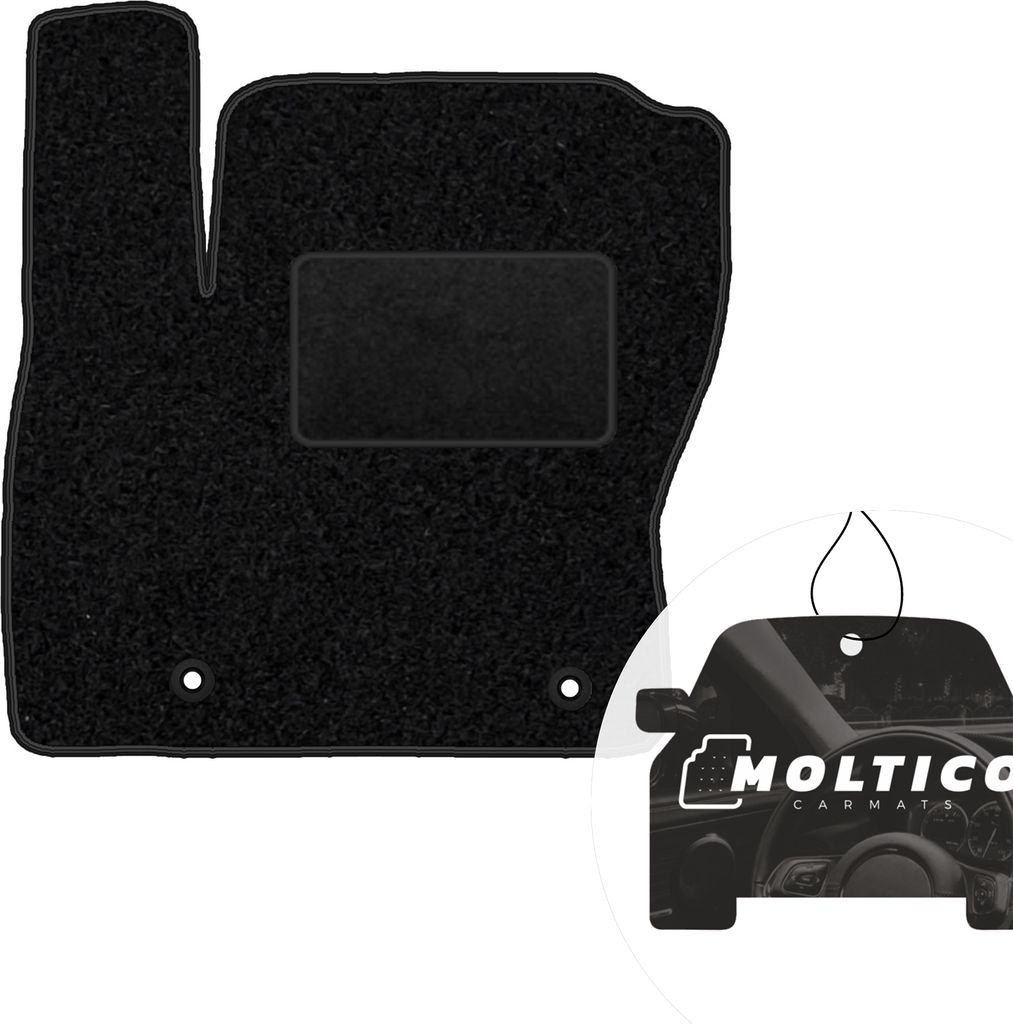moto-MOLTICO Fahrer Fußmatte Auto Velours Fahrerseite Autoteppiche Schwarz Fahrermatte 1-teilig passend für Ford Kuga 2008-2011