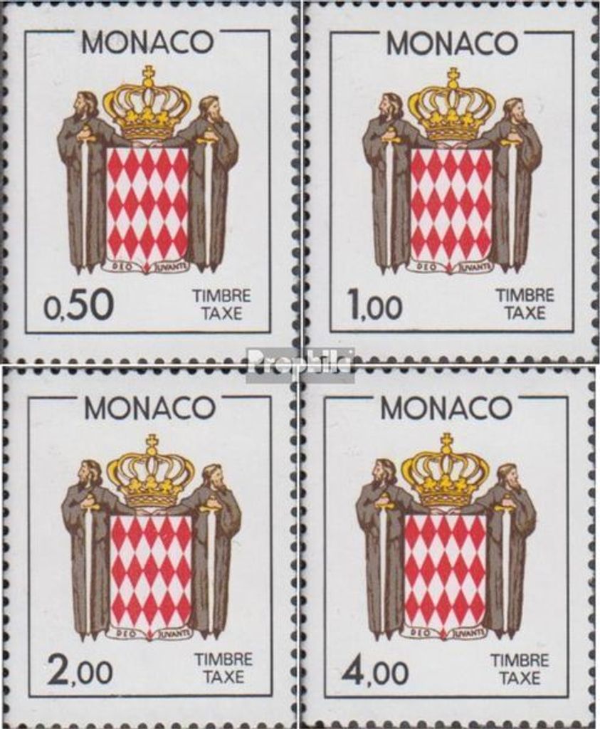 Briefmarken Monaco 1986 Mi P87-P90 (kompl.Ausg.) postfrisch Portomarken