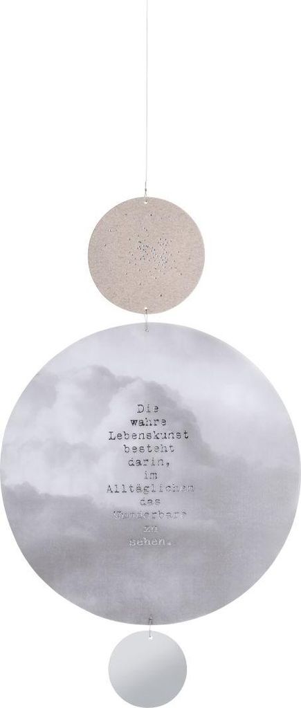 Räder Cloud Poetry Hänger Die wahre Lebenskunst L.35cm Produktbild 