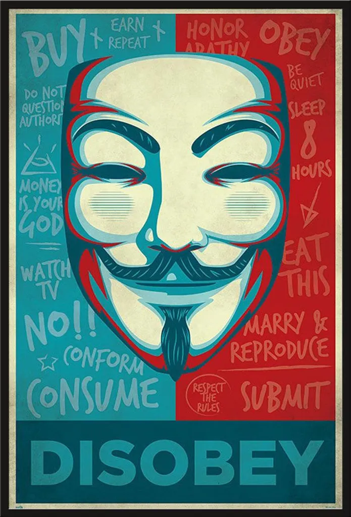 Cadre photo Disobey Mask Shinsuke® Maxi Noir pour déco murale moderne