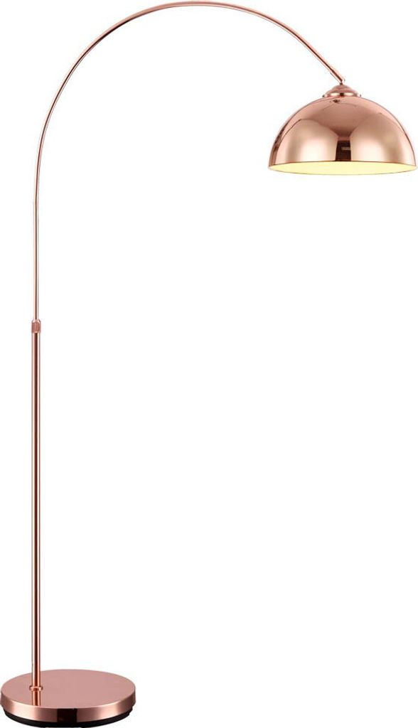 Praktische LED Stehlampe kupferfärbig für den Wohnraum