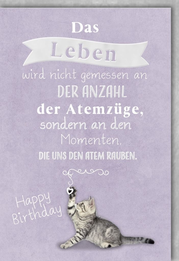 Geburtstag - Glückwunschkarte im Format 11,5 x 17 cm mit Umschlag