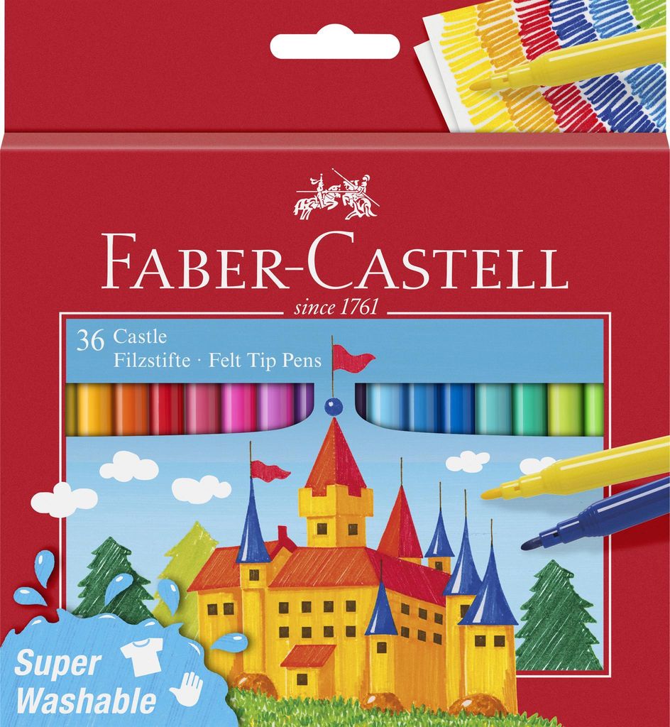 FABER-CASTELL Fasermaler CASTLE 36er Kartonetui Produktbild 